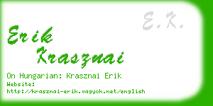 erik krasznai business card